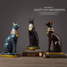 Gato egipcio artesanía de resina decoración del hogar Vintage Baster diosa dios faraón estatuilla estatua para adornos de mesa Regalo 2024 - compra barato