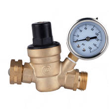 NPT thread 3/4" Brass Water Pressure Reducing Maintaining Valve DN20 Regulator Adjustable Relief Valve Gauge 2024 - buy cheap