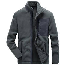 Casual Jackets Men Fleece Jacket Fashion Outwear Man Polar Softshell Warm Coats Stand Collar Slim Fit Sweatshirt Mens Clothing 2024 - buy cheap