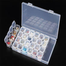 28 Slots Plastic Storage Box Nail Art Rhinestone Beads Jewelries Pills Storage Box Fishing Gear Case PP Transparent Box 2024 - buy cheap