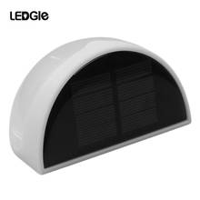 LEDGLE-lámpara Solar de pared, luz decorativa para valla, semicírculo, para exteriores, impermeable, luz blanca 2024 - compra barato