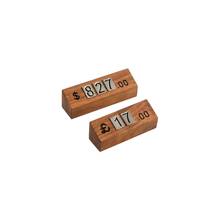 Wooden Large Combined Price Tag Dollar Euro Snap Number Digit Cubes Stick Phone Laptop Jewelry Showcase Counter Price Display 2024 - buy cheap