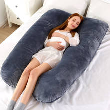 Подушка для беременных с хлопковой наволочкой для женского тела u-образные подушки для беременных 2024 - купить недорого