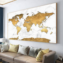 Mapa mundi decorativo, posteres e impressões, arte da parede, pinturas em tela, moderno, imagem de tamanho grande para sala, decoração de casa, quadros 2024 - compre barato
