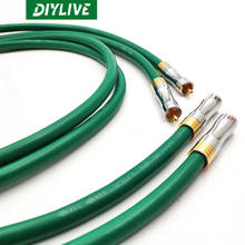 Аудио-кабель DIYLIVE McIntosh из медного и серебряного сплава, с двойной головкой лотоса, RCA сигнальный кабель 2024 - купить недорого