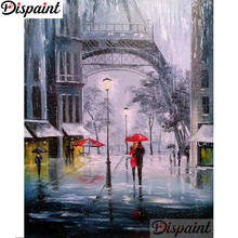 Dispaint 5D DIY Diamond Embroidery Full Display "Tower couple scenery"Diamond Painting Square/Round Rhinestones Decor Art A27426 2024 - buy cheap