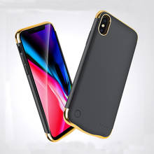 Чехол для зарядного устройства для iPhone X XS XR XS max powerbank, чехол для зарядки batterie externe, чехол для зарядного устройства 2024 - купить недорого