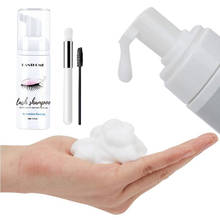 Eyelash Extension Shampoo Lash + Brush / 50ml / Eyelid Foaming Cleanser/Wash for 2024 - buy cheap