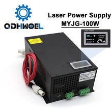 Fuente de alimentación láser Co2, 100w, MYJG-100 LED para máquina cortadora de grabado Co2, tubo láser 2024 - compra barato