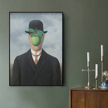 Pintura artesanal de lona renegeu ghilain, magritte, artesanal, imagens para parede da sala, decoração oriental para casa 2024 - compre barato