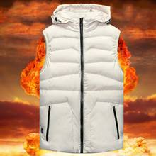 Winter Men Collar Cotton Heating Vest Graphene Electric Heated Jacket USB Security Intelligent Constant Temperature Heating Suit 2024 - buy cheap