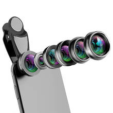 Retail Phone Camera Lens,6 In 1 Cell Phone Lens Kit For Iphone And Android, Kaleidoscope Wide Angle+Macro Cpl Fisheye Telephot 2024 - buy cheap