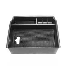 Ящик для хранения из АБС и резины для автомобиля, черный контейнер для подлокотника, контейнер для хранения, нескользящий коврик для Toyota Hilux Revo 2015-2017 2024 - купить недорого