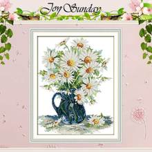 Free Ship Daisy Vase Counted Cross Stitch flowers Cross Stitch 11CT 14CT Cross-Stitch Kit Handmade Embroidery for Needlework 2024 - buy cheap