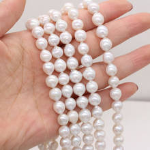 Natural Freshwater Pearl Round Baroque White Loose Beads For Jewelry Making DIY Bracelet Earrings Necklace Accessory 2024 - buy cheap