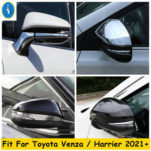 Yimaautollantas para espejo retrovisor de puerta exterior, tira de frotamiento/tapas ABS/cubierta de acero inoxidable, embellecedor para Toyota Venza / Harrier 2021 2024 - compra barato