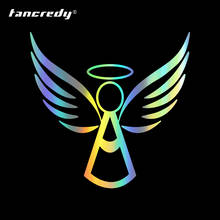 Tancredy Car sticker 17.4cm*17.9cm Angel And Wings Vinyl For Car Auto Body Window Decoration Car Stickers and Decals Car-styling 2024 - buy cheap