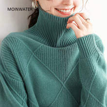 MOINWATER-suéteres de cuello alto para mujer, jersey de Cachemira de punto, grueso y cálido, Tops de invierno, MS2013 2024 - compra barato