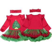 Newborn Baby Girls Christmas Clothes Set Printed Long Sleeve Romper T shirt Sweatshirt+Tutu Skirt Headband 3pcs Outfits Clothing 2024 - buy cheap