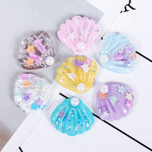 10pcs/lot Resin Cabochon Kawaii Shell Flatback Embellishment DIY Accessories Scrapbooking Crafts Decoration 28*25mm 2024 - buy cheap