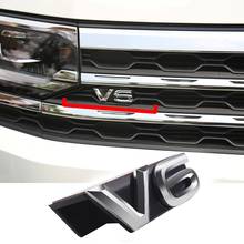 Etiqueta da grade do emblema v6 dos produtos de automóvel para-etiqueta da vw teramont phideon arteon magotan passat touareg tiguanl vw v6 2024 - compre barato