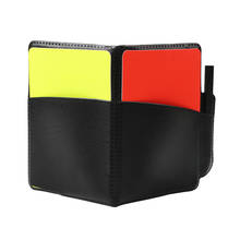 Cartera portátil de alta calidad para árbitro de fútbol, Notebook con tarjeta roja y amarilla, nuevo estilo, #61881 2024 - compra barato