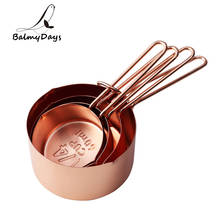 4Pcs Measuring Spoons Stainless Steel Measuring Cup Set Rose Gold Measure Cup Kitchen Measuring Tools Liquid Powder Coffee Scoop 2024 - buy cheap