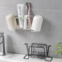 Bath Wall-mounted toothbrush holder bathroom teeth brush tooth cup mouth cup set toothpaste toothbrush rack 2024 - buy cheap