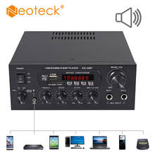 Neoteck-Amplificador de Audio estéreo Compatible con Bluetooth para coche, música HiFi, SD, USB, micrófono FM, 12V/220V, KS-33BT, 60W + 60W, preamplificador Digital 2024 - compra barato