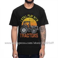 Awesome Tractor Driver T-shirt Man Retro Custom Stylish Tee Shirt 100% Cotton Plus Size T Shirt Guys Punk Designer Streetwear 2024 - buy cheap