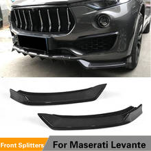 Carbon Fiber Front Bumper Splitters Aprons Winglets for Maserati Levante 4 Door 2016 2017 2018 Front Bumper Splitters 2024 - buy cheap