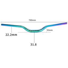 Bicycle Rainbow Handlebar 31.8*780mm MTB AM XC DH Racing Bike handlebar Colorful Mountain Road Bike Handlebar 6 Degree Rise 55mm 2024 - buy cheap