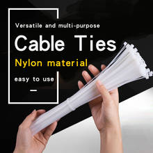 Self-Locking Plastic Nylon Wire Cable Ties 100pcs Black White Cable Ties Fasten Loop Cable Zip TieVarious Specifications GUANYAO 2024 - buy cheap