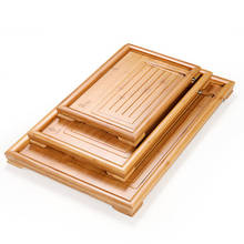 Японский чайный набор из бамбуковой панели, деревянный поднос для чая, домашний чайный поднос, прямоугольный чайный поднос из массива дерева, чайный столик 2024 - купить недорого