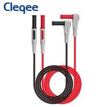Cleqee P1033 4mm Safety Banana Plug Soft PVC Cable Multimeter Test Leads OD4.0 Right Angle to Straight 100CM Wire 1000V/15A 2024 - buy cheap