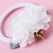 Baby Hair Accessories Lovely Baby Headband Fake Flower Nylon Hair Bands For Kids Artificial Floral Elastic Hair Bands Headwear 2024 - buy cheap