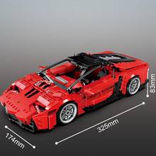 TECHNIC-bloques de construcción de coches clásicos, juguete técnico a escala 1:16, con logo de toro de Alemania, modelo de vehículo Lambor veneno 2024 - compra barato