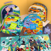 Rompecabezas de madera Montessori para niños, 100 piezas, bloques grandes, mapa del mundo, juguetes educativos, dinosaurios, cuento de hadas 2024 - compra barato