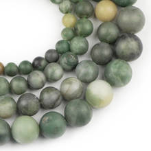 YHBZRET-Colgante Verde Africano para fabricación de joyas, piedra Natural, mate, 6/8/10/12mm, accesorios para manualidades 2024 - compra barato