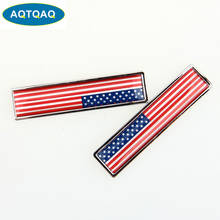 1 Pair 3D Car Metal Sticker Aluminum America National Flag Car Body Trunk Logo Auto Motorcycle Personality Decoration Sticker Ca 2024 - buy cheap