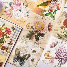 2019 Flowers Butterfly Background Vellum Paper Junk Journal Planner Scrapbooking Vintage Decorative DIY Craft Paper 2024 - buy cheap