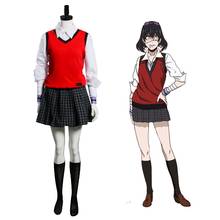 Anime Kakegurui Compulsive Gambler Ikishima midari Costume Uniform Set Cosplay Halloween Carnival Suits 2024 - buy cheap