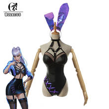 ROLECOS KDA Evelynn Cosplay Costume Sexy Bunny Girl Costume LoL KDA ALL OUT Cosplay Costume Bunny Suit Jumpsuit Halloween 2024 - buy cheap