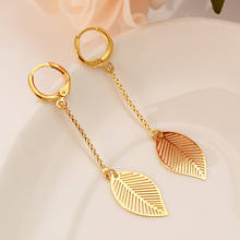 Bangrui Gold Color leaf Earrings Women/Girl,Love Trendy Jewelry for African/Arab/Middle  kids children Eastern gift 2024 - buy cheap