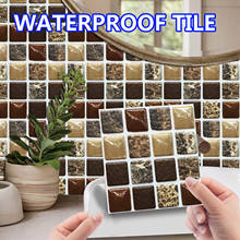 aesthetic room decor 3D Crystal Tile panel self-adhesive  waterproof Mosaic Stickers For kitchen Vinyl decorative wall 10pc 2024 - buy cheap