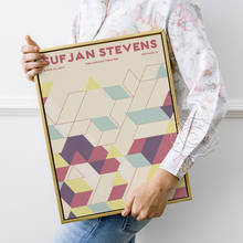 American Singer Sufjan Stevens Star Prints Poster, Colored Geometric Pattern Art Prints, Music Gig Backdrop Wall Stickers Decor 2024 - buy cheap