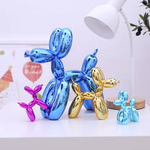 New shiny balloon dog statue simulation dog animal art sculpture resin crafts home decoration accessories 2024 - buy cheap