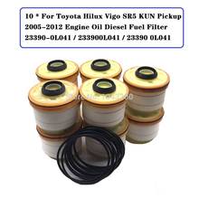 10 * For Toyota Hilux Vigo SR5 KUN Pickup 2005-2012 Engine Oil Diesel Fuel Filter 23390-0L041 / 233900L041 / 23390 0L041 2024 - buy cheap