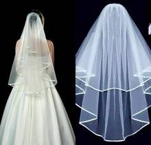 White/Ivory Lace Wedding Veil Short Bridal Veil Bridal Accessories With Comb 2024 - buy cheap