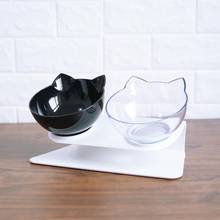 Cat Bowl Pet Double Bowl Non-slip Food Bowl With Raised Stand For Cat Food Water Supplies Dog Feeder Pet Supplies 2024 - buy cheap